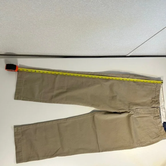 Ralph Lauren the polo chino classic fit men's tan khaki pants cotton twill 33/30 - Picture 8 of 10